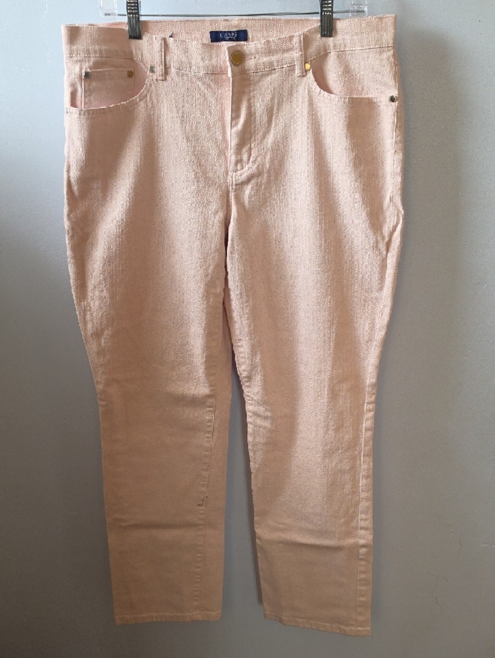 Chaps Soft Pink High-Rise Jeans with Silver Hardware